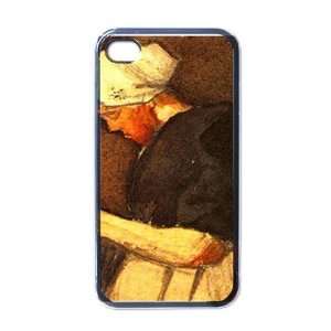 Scheveningen Woman By Vincent Van Gogh Black Iphone 4   Iphone 4s Case