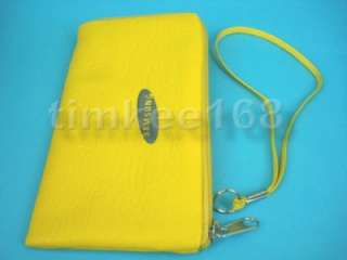 Yellow PVC Zip phone case cover for Samsung Mobile