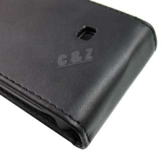 Leather Case Pouch + LCD Film For SAMSUNG S5250 WAVE 2 525 a  