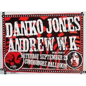 Danko Jones Andrew WK Vancouver Concert Poster 