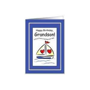  Grandson Birthday Sailboat Card: Toys & Games