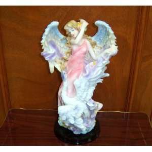  Lady Angel Fairy and the Swan Statue Sculpture Figurine 