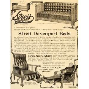  1905 Vintage Ad C. F. Streit Davenport Sofa Bed Morris 