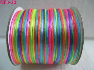 19 colors 1.5mm Nylon Chinese Knot Beading Jewelry Craft Cords Thread 
