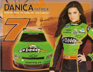 2011 DANICA PATRICK NASCAR PHOTO CARD POSTCARD dale jr  