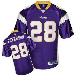 Adrian Peterson #28 Purple Minnesota Vikings Reebok NFL Premier All 