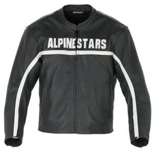  Alpinestars Barcelona Black Leather Motorcycle Jacket 