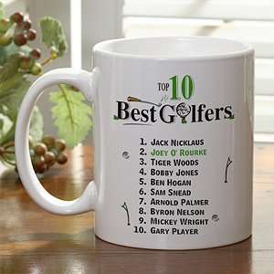  Personalized Top Ten Golfers Coffee Mug