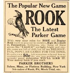 1910 Ad Rook Parker Brothers Game Cards Panjandrum Pit   Original 