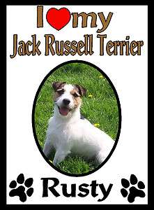 Love My Jack Russell Terrier Dog Personalized Kitchen Magnet Gift 