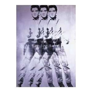 Andy Warhol 22W by 30.25H  Elvis, 1963 (triple Elvis) Super Resin 