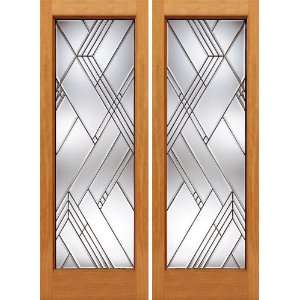   x80 (4 0x6 8) Pair of Full Beveled Glass Doors with Unique Design