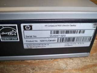 HP Compaq dc7900 Ultra slim Desktop NZ672UC#ABA CORE 2 DUO 3.0GHz 