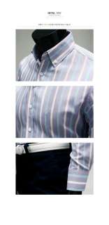 Bros Mens Premium DRESS STYLISH Stripe Slim Shirts SZ S,M,L no.37 