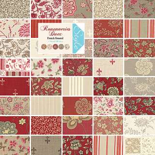 French General ROUENNERIES DEUX 10 Layer Cake Fabric Quilting Squares 