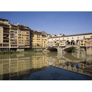  Reflections in the Arno River of the Ponte Vecchio 