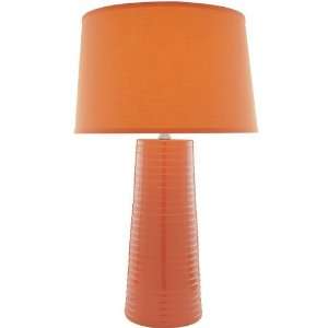  Ashanti Table Lamp, 27Hx16D, ORANGE
