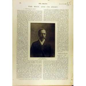 1896 Ashe King Portrait Author Old Print