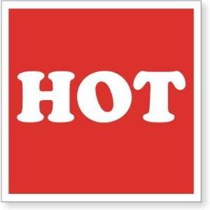  Hot (red background) Coated Paper Label, 4 x 4 Office 