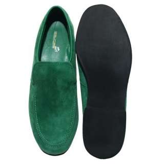 GB MENS GREEN SUEDE POPPIN DRESS LOAFERS SHOES SZ 9 GB  