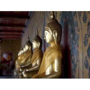  Statues of Buddha in the Wa Arun Temple in Bangkok 