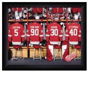  Detroit Red Wings Personalized Locker Room Print Sports 