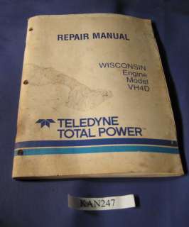   Engine Model VH4D Repair Manual Book Teledyne Total Power  