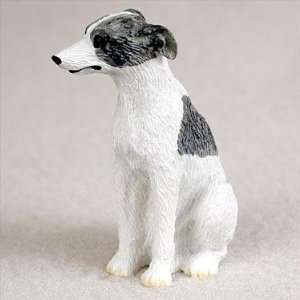  Whippet Miniature Dog Figurine   Gray & White: Home 