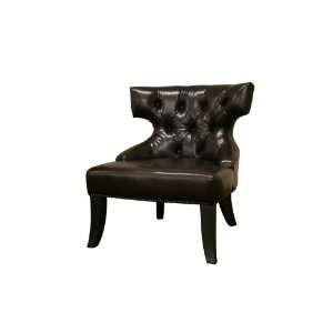  A 172 077 Baxton Studio Taft Dark Brown Leather Club Chair 