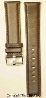 24 mm BROWN LEATHER WATCH BAND PADDED EXTRA LONG XXL  