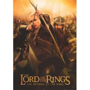  Lord Of The Rings 23x35 Return King Legolas Gimli Movie 