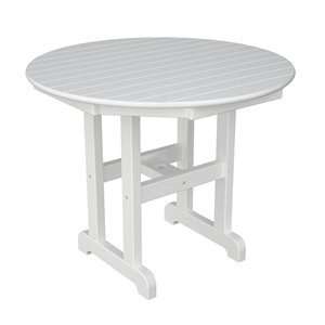  Poly Wood RT236WH Round Outdoor Dining Table
