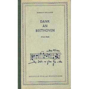 Dank an Beethoven Eine Rede Romain Rolland  Books