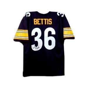 Jerome Bettis Signed Steelers t/b Black Jersey:  Sports 