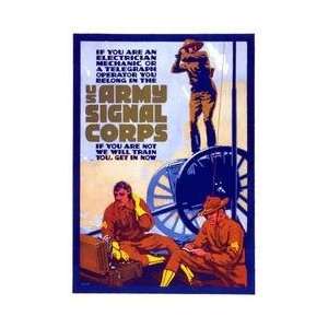  US Army Signal Corps 12x18 Giclee on canvas: Home 