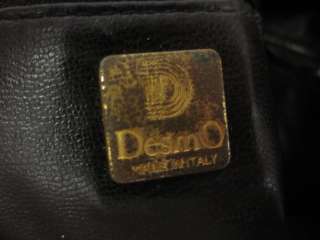 DESMO Red Embossed Leather Hobo Handbag  