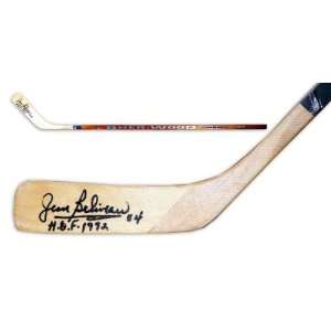  Jean Beliveau Autographed Hockey Stick w/ Hall of Fame 