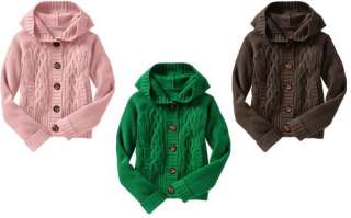 Gap Kid Girls Cable Knit Hoodie Sweater XS 4 5 S 6 7 L 10 U Pick NWT 