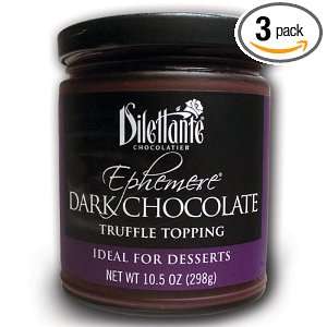 Ephemere Dark Chocolate Truffle Topping   10.5oz Jar   by Dilettante 