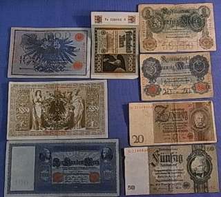 RGU29 * LOT PAPER MONEY BANK NOTES BILLS ANTIQUE GERMAN DIFFERENT 