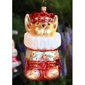  Patience Brewster French Bull Dog Glass Ornament: Home 