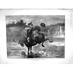    1901 Young Boys Catapult Horse Bucking River Browne