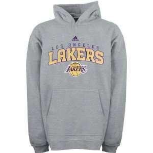  Los Angeles Lakers Grey Tri Ball Fleece Hooded Sweatshirt 
