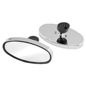  Bikers Choice Mirrors for Dresser Models   Oval, Chrome 