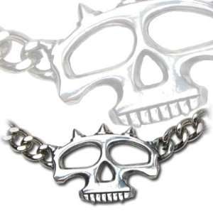 Skull Duster Pendant and Necklace   Skull faced Knuckle Duster neck 