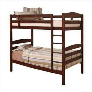    72 Twin/Twin Solid Wood Bunk Bed in Brown (Set of 2)