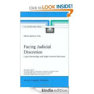 Facing Judicial Discretion Legal Knowledge and Right Answers 