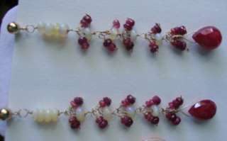 Beautiful 14 K GOLD Ruby Earrings 14k  