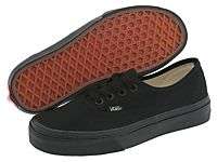 VANS Kids Boys Girls Skate Shoes AUTHENTIC All Black  