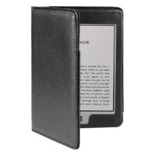  Black Leather Case for  Kindle Touch w/ Free 